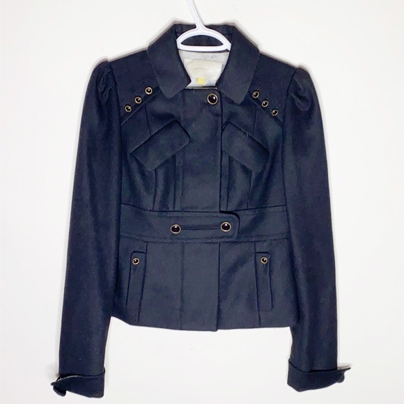Anthropologie Leifsdottir military coat size